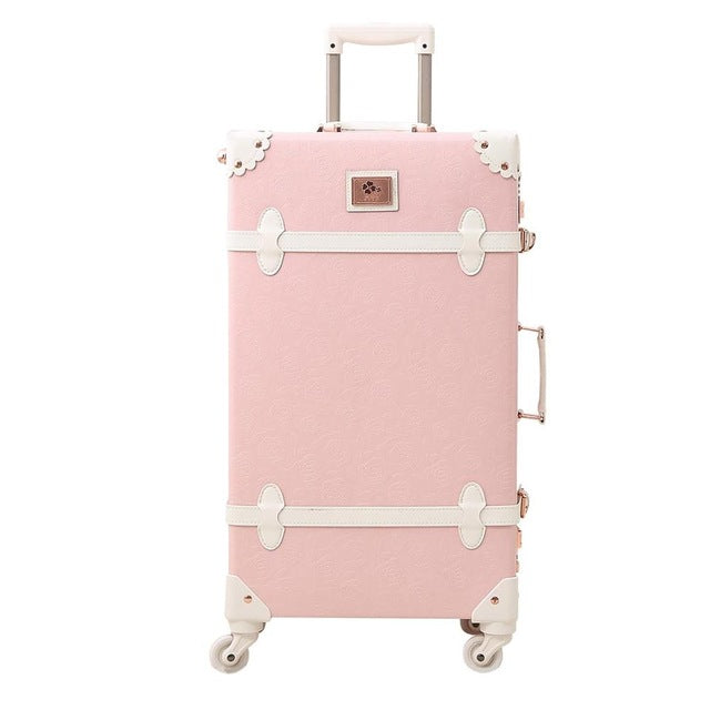 Personalized Vintage Style Suitcase for Women Luggage Set -  Hong Kong