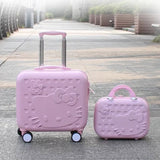 Hello Kitty Luggage Bag,Kids Lovely Suitcase Set,Children Abs Cartoon Trolley Suitcase ,Girls