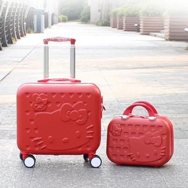 Hello Kitty Luggage Bag,Kids Lovely Suitcase Set,Children Abs Cartoon Trolley Suitcase ,Girls