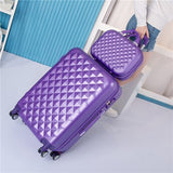 2Pcs/Set 14Inch Cosmetic Bag 20/24 Inches Girl Students Trolley Case Spinner Boarding Luggage Woman