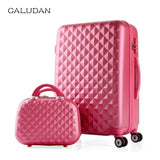 Caludan Girls Cute Trolley Luggage Set Abs Hardside Cheap Travel Suitcase Bag On Wheel
