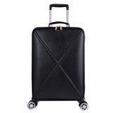 Graspdream 16"18 Inch Women Spinner Leather Retro Trolley Bag 20 24 Travel Suitcase With Handbag