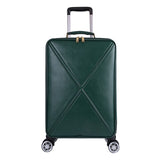 Graspdream 16"18 Inch Women Spinner Leather Retro Trolley Bag 20 24 Travel Suitcase With Handbag