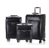 Carrylove 18"20"24" Inch Retro Leather Luggage Set Trolley Koffer Sets Travel Suitcase For Trip