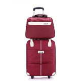 Women Simple Luggage Series 18 20 Inch Oxford Cloth Handbag And Rolling Luggage Men Carry On