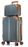 Women Luggage Set Large Spinner Suitcase And Cosmetic Case 2Pcs Sets Coded Suitcase Sets