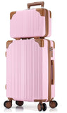 Women Luggage Set Large Spinner Suitcase And Cosmetic Case 2Pcs Sets Coded Suitcase Sets